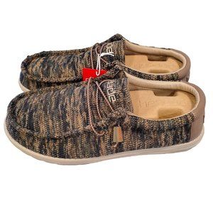 Hey Dude Wally Sox Woodland Camo Mens Casual Moccasins Size 13